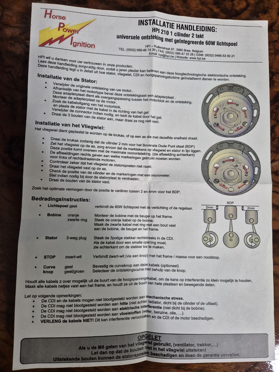 HPI 2Ten Piaggio 50 Handleiding Voor